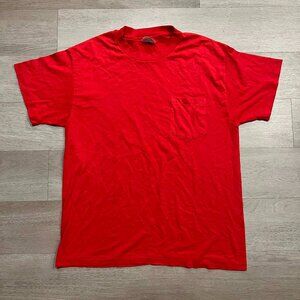 Hanes Heavyweight 50/50 Single Stitch Pocket Tee Shirt